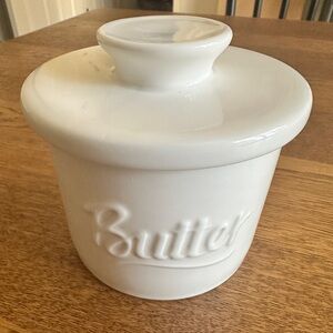 White Butter Bell Crock